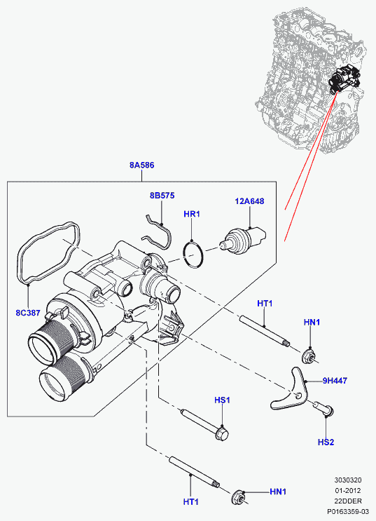 Rover FN106041 - Mutter avgasgrenrör xdelar.se