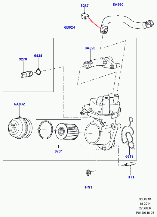 Land Rover LR001247 - Oljefilter xdelar.se