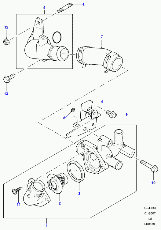 FORD LR004618 - Termostat, kylvätska xdelar.se