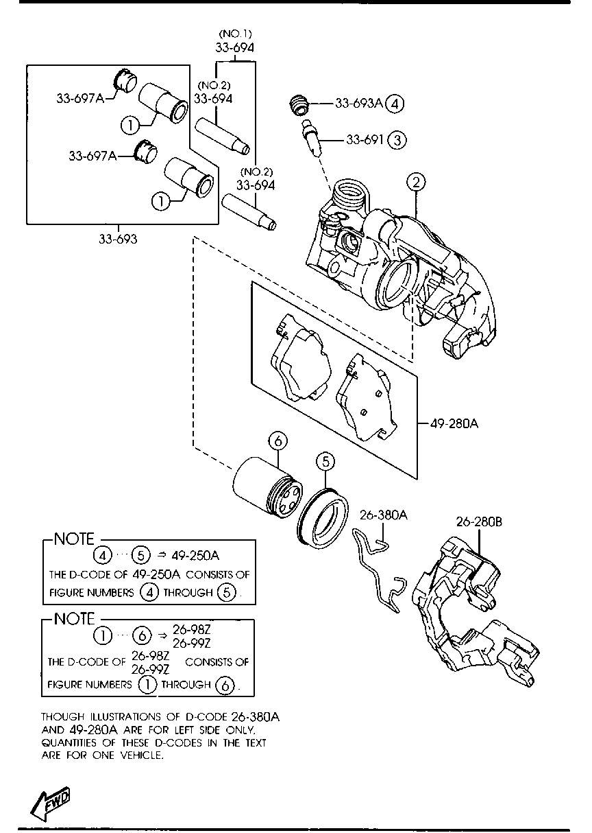 MAZDA BPYK-26-380A - Tillbehörssats, skivbromsbelägg xdelar.se