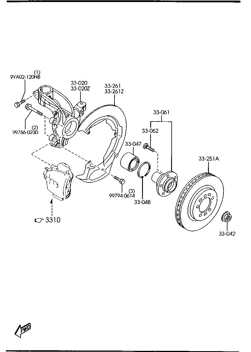 MAZDA BBM2-33-047 - Hjullagerssats xdelar.se