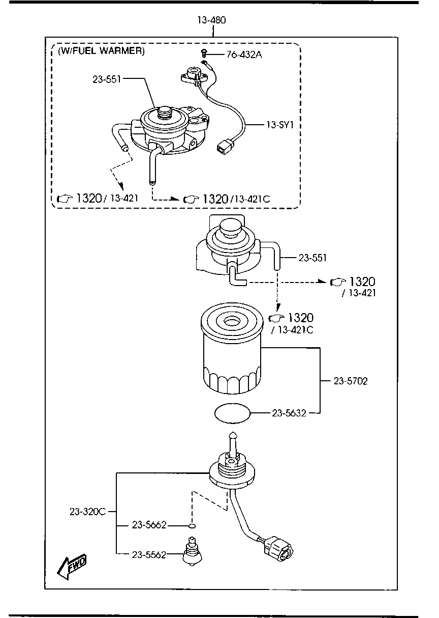 MAZDA WL81-13-ZA5 - Bränslefilter xdelar.se