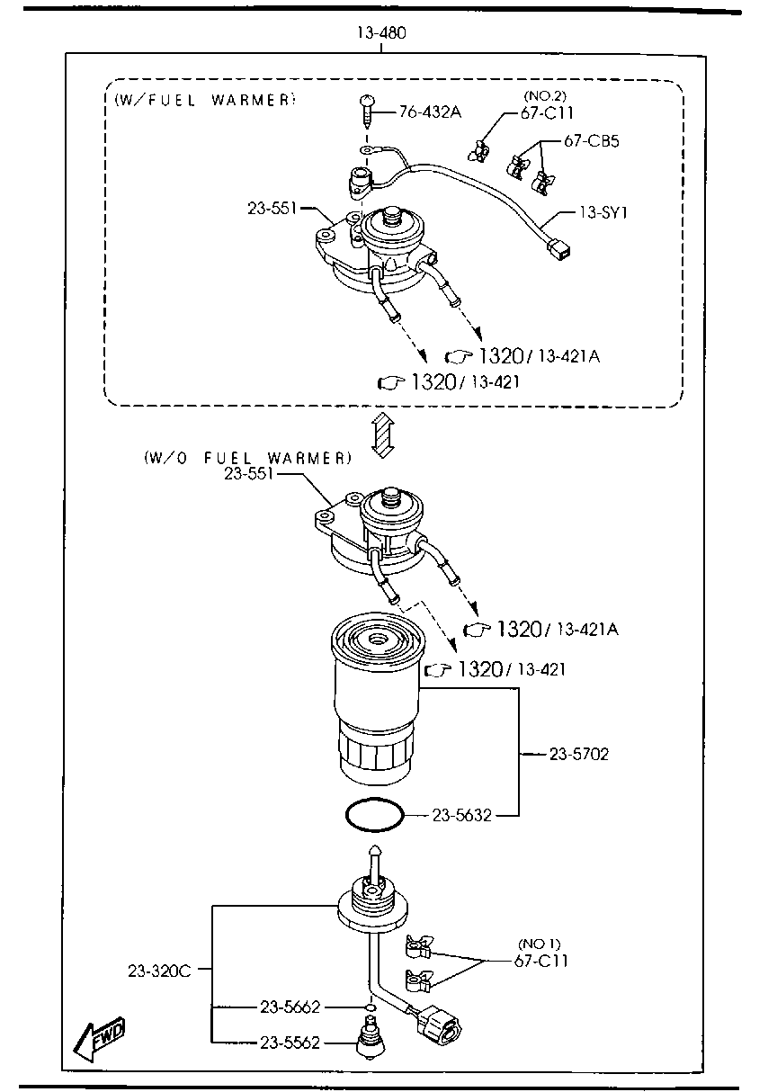 TOYOTA R2L1-13-ZA5A - Bränslefilter xdelar.se