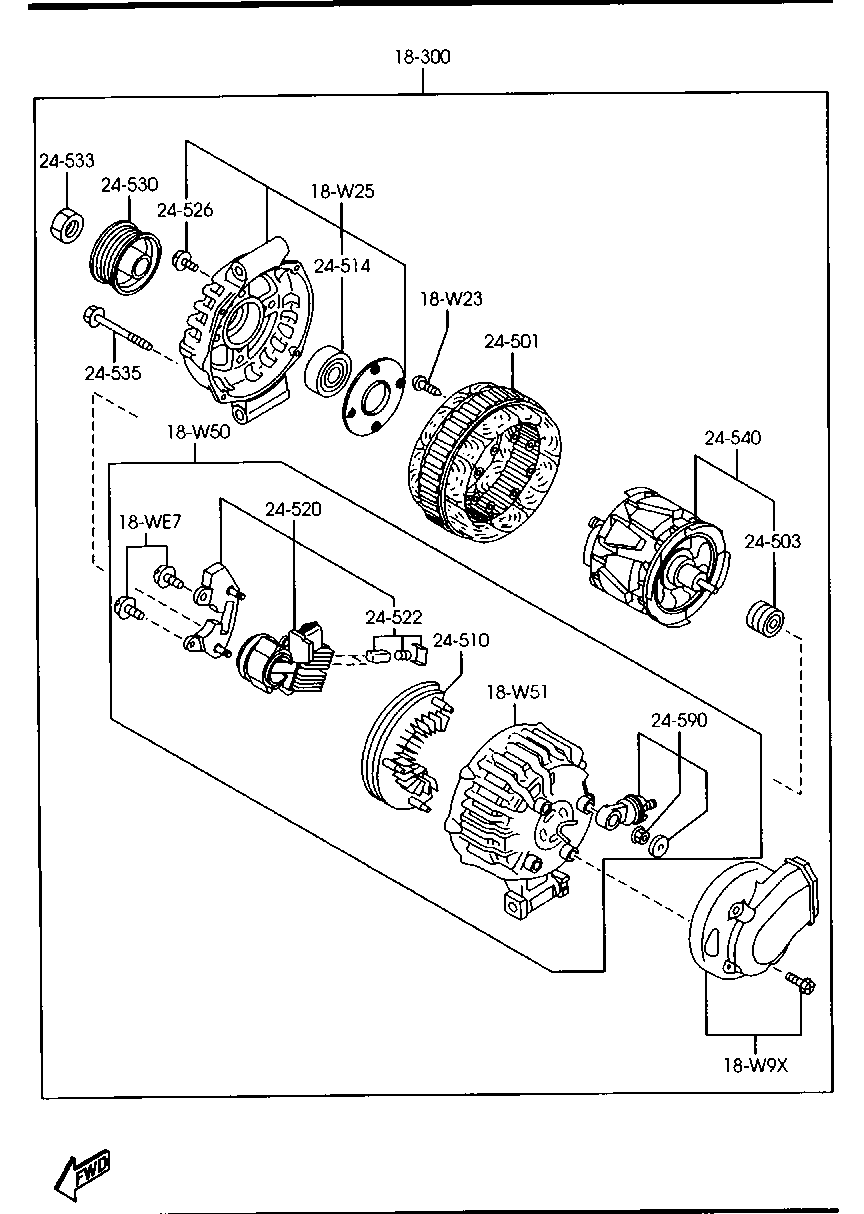 MAZDA PN16-18-W27 - Lager xdelar.se