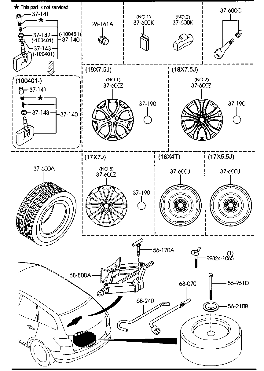 MAZDA BBP3-37-140B - Hjulsensor, däcktryckskontrollsystem xdelar.se