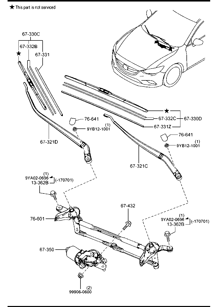 MAZDA KD53-67-330 - Torkarblad xdelar.se