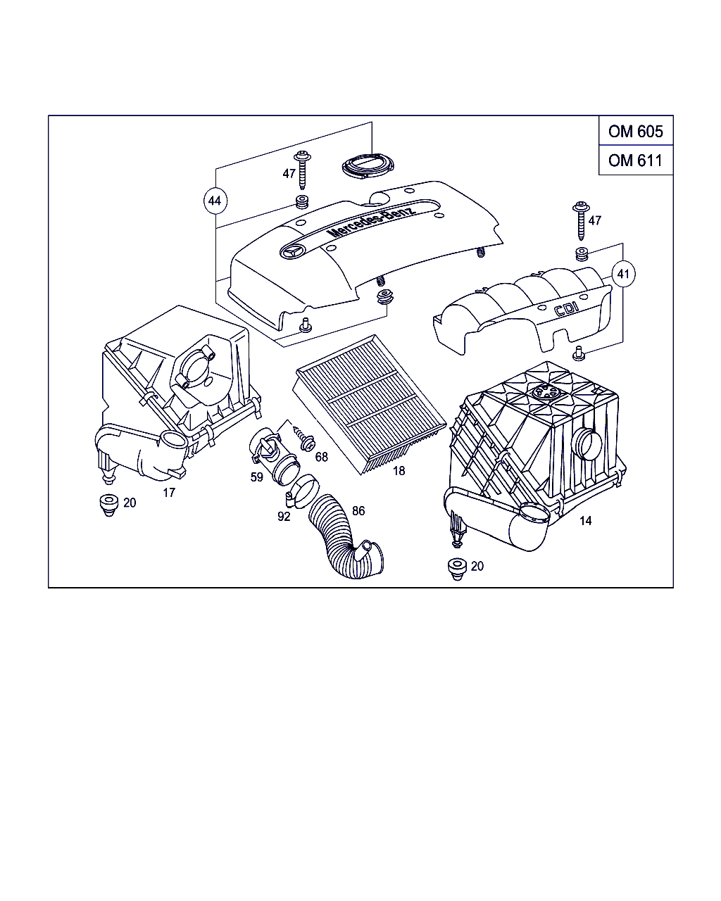 Mercedes-Benz A 000 094 14 48 - Luftmassesensor xdelar.se