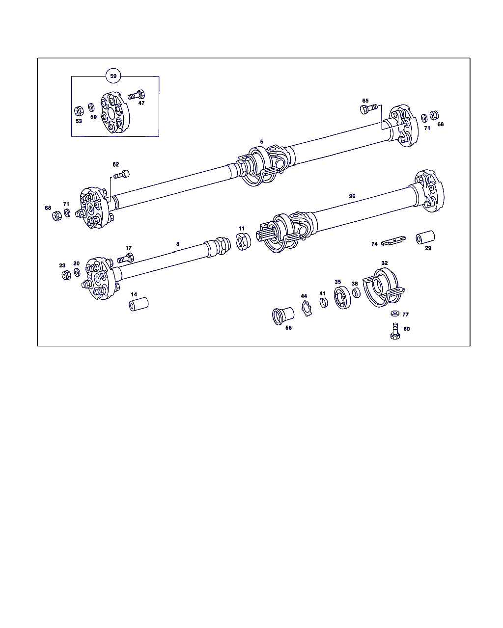 Mercedes-Benz A 123 410 10 81 - Upphängning, kardanaxel xdelar.se