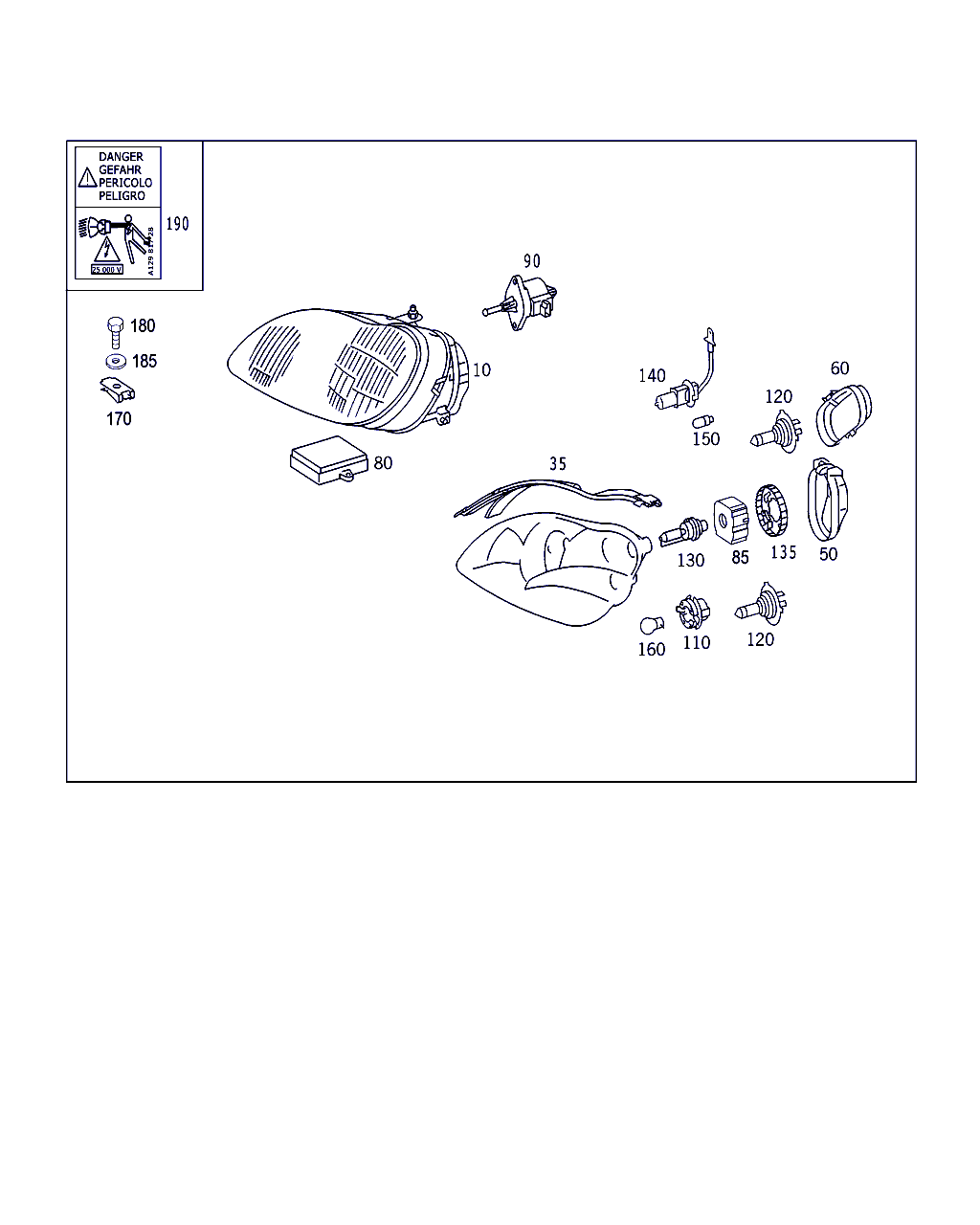 Mercedes-Benz N 000433 005304 - Glödlampa, bromsljus xdelar.se