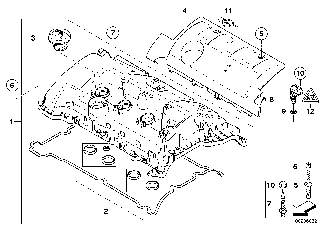 BMW 11 12 7 567 877 - Packningssats, ventilkåpa xdelar.se