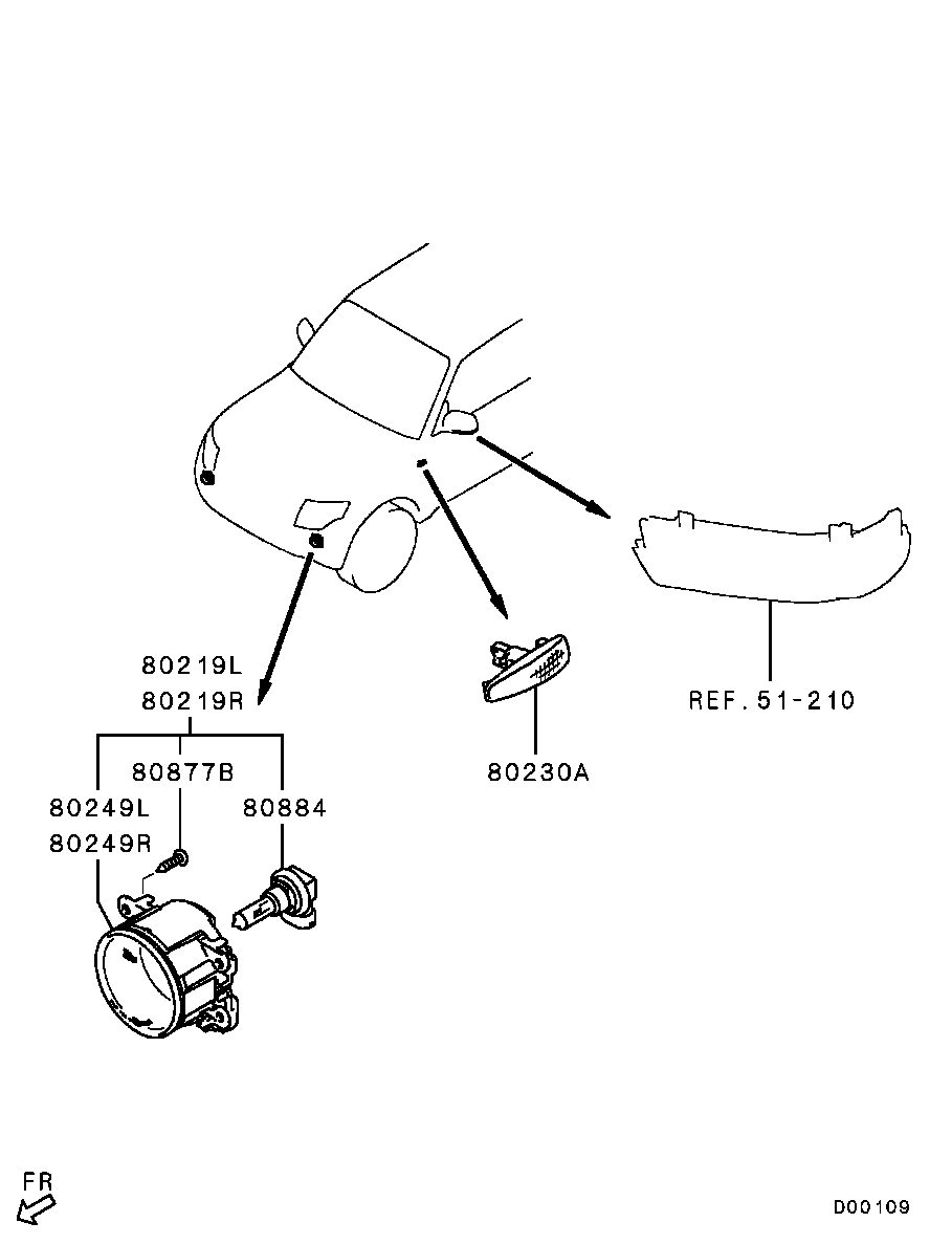 Mitsubishi MS 820976 - Glödlampa kurvljus xdelar.se