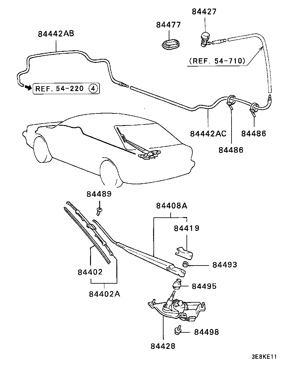 Mitsubishi MB622355 - Torkarblad xdelar.se