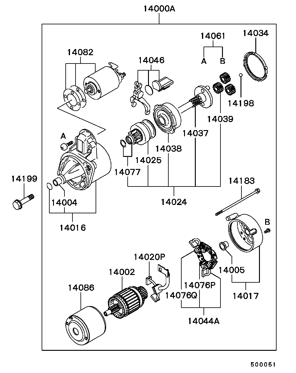 Mitsubishi MD 172860 - Startmotor xdelar.se