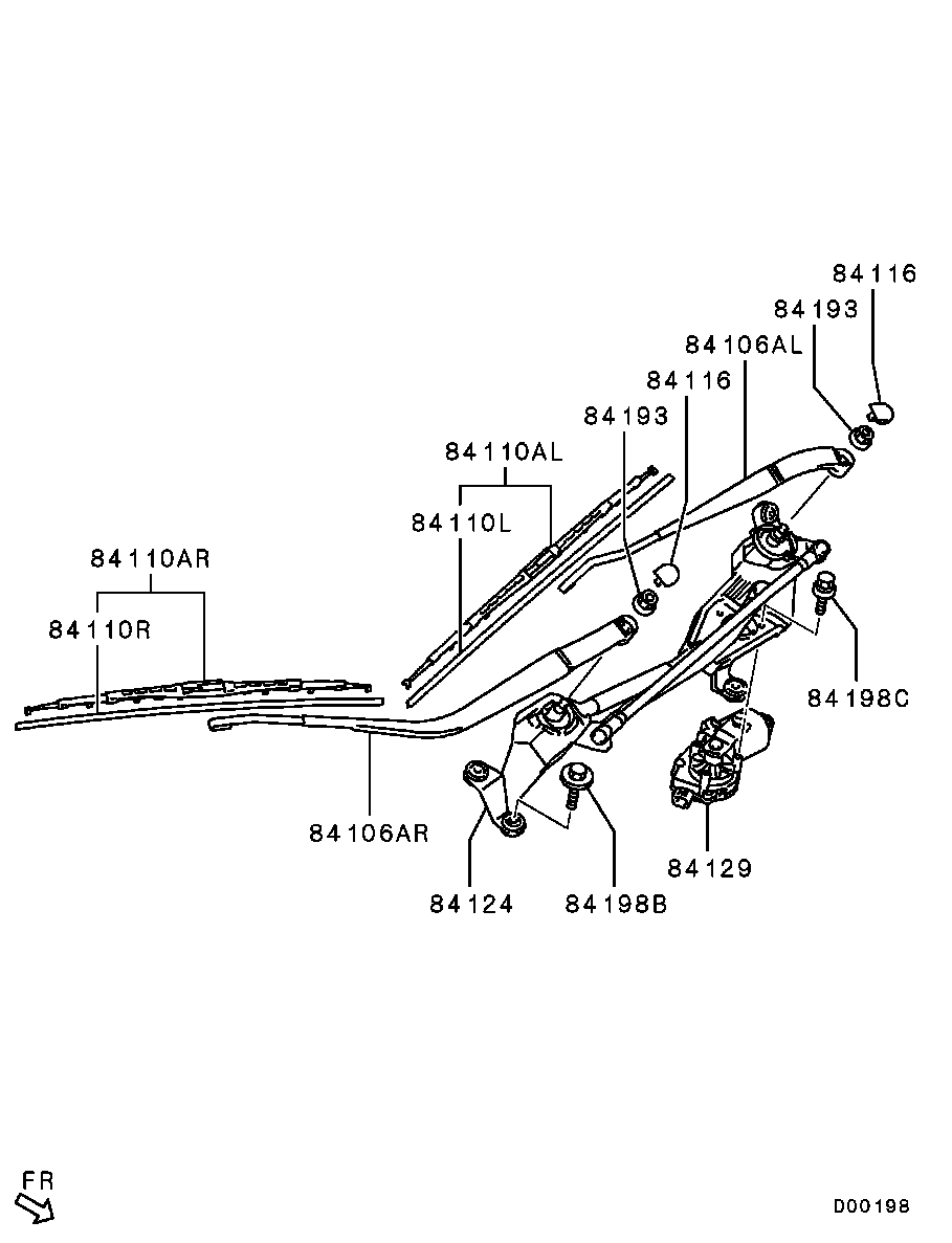 Mitsubishi 8250A173 - Torkarblad xdelar.se