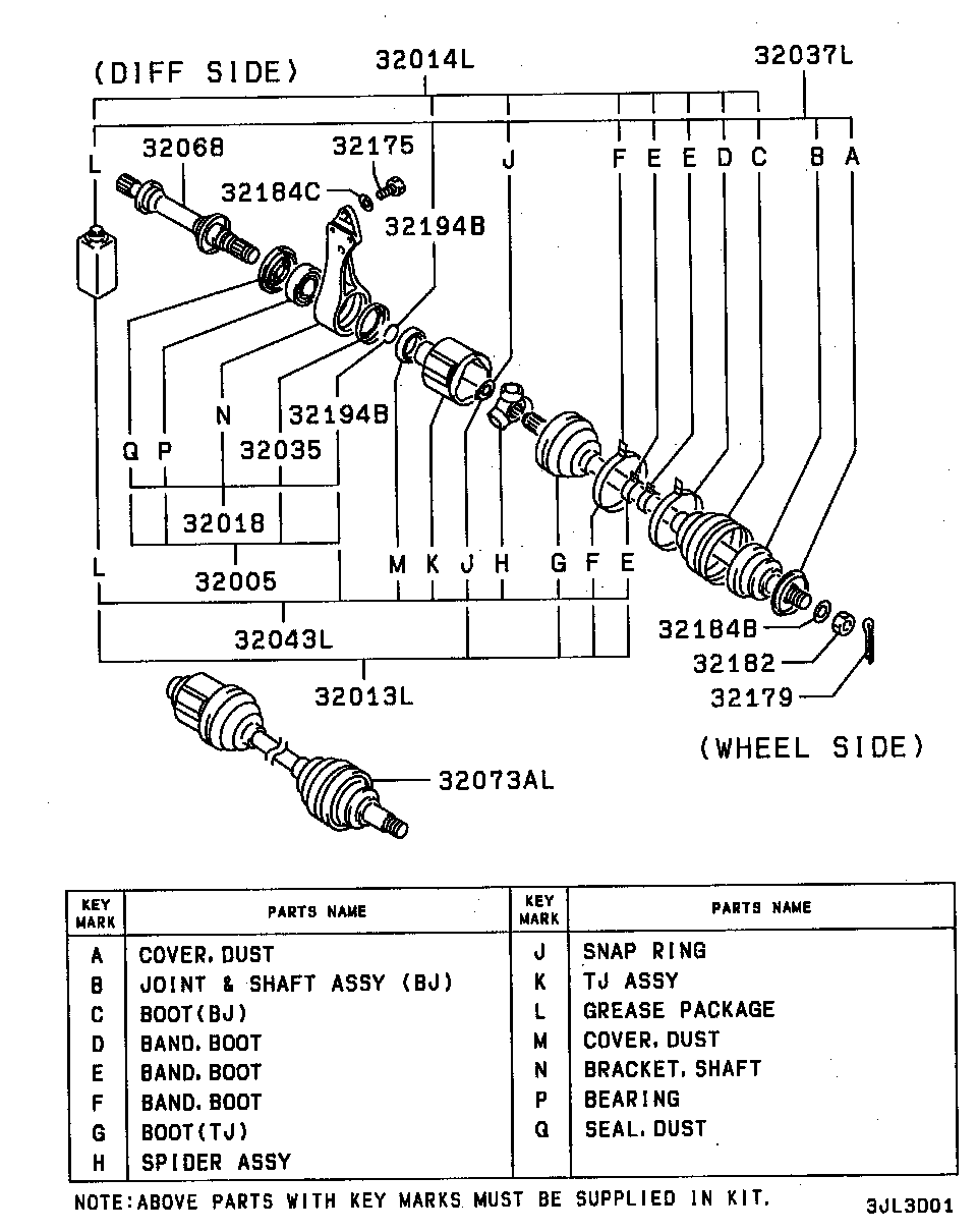 Mitsubishi MB936895 - Bälgar, drivaxel xdelar.se