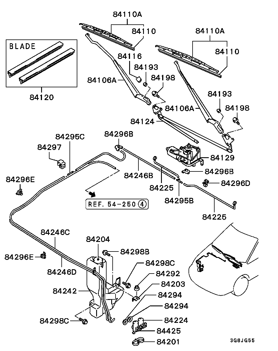 Mitsubishi MB848802 - Torkarblad xdelar.se