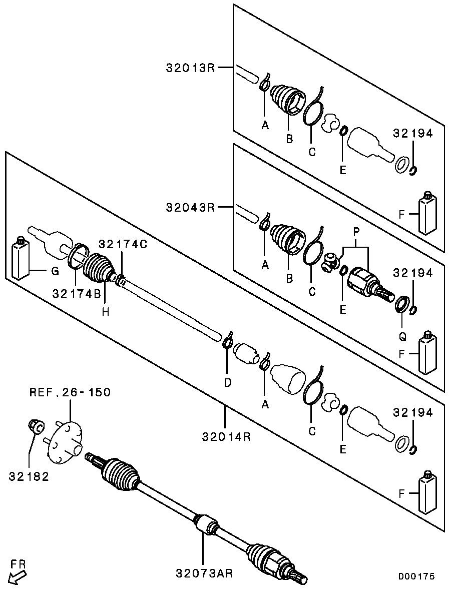 Mitsubishi 3815A226 - Ledsats, drivaxel xdelar.se