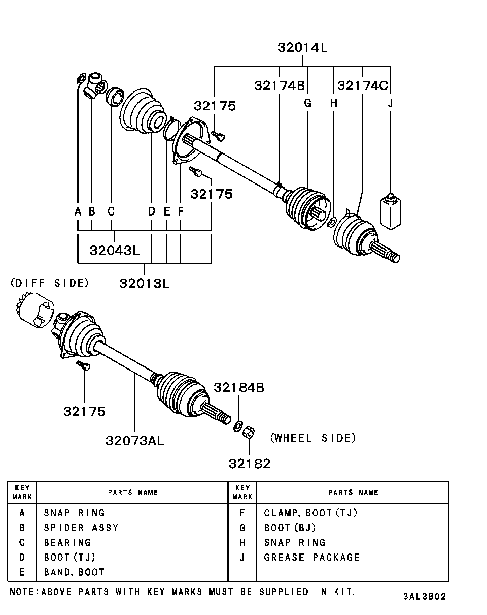 Mitsubishi MR911573 - Led, drivaxel xdelar.se