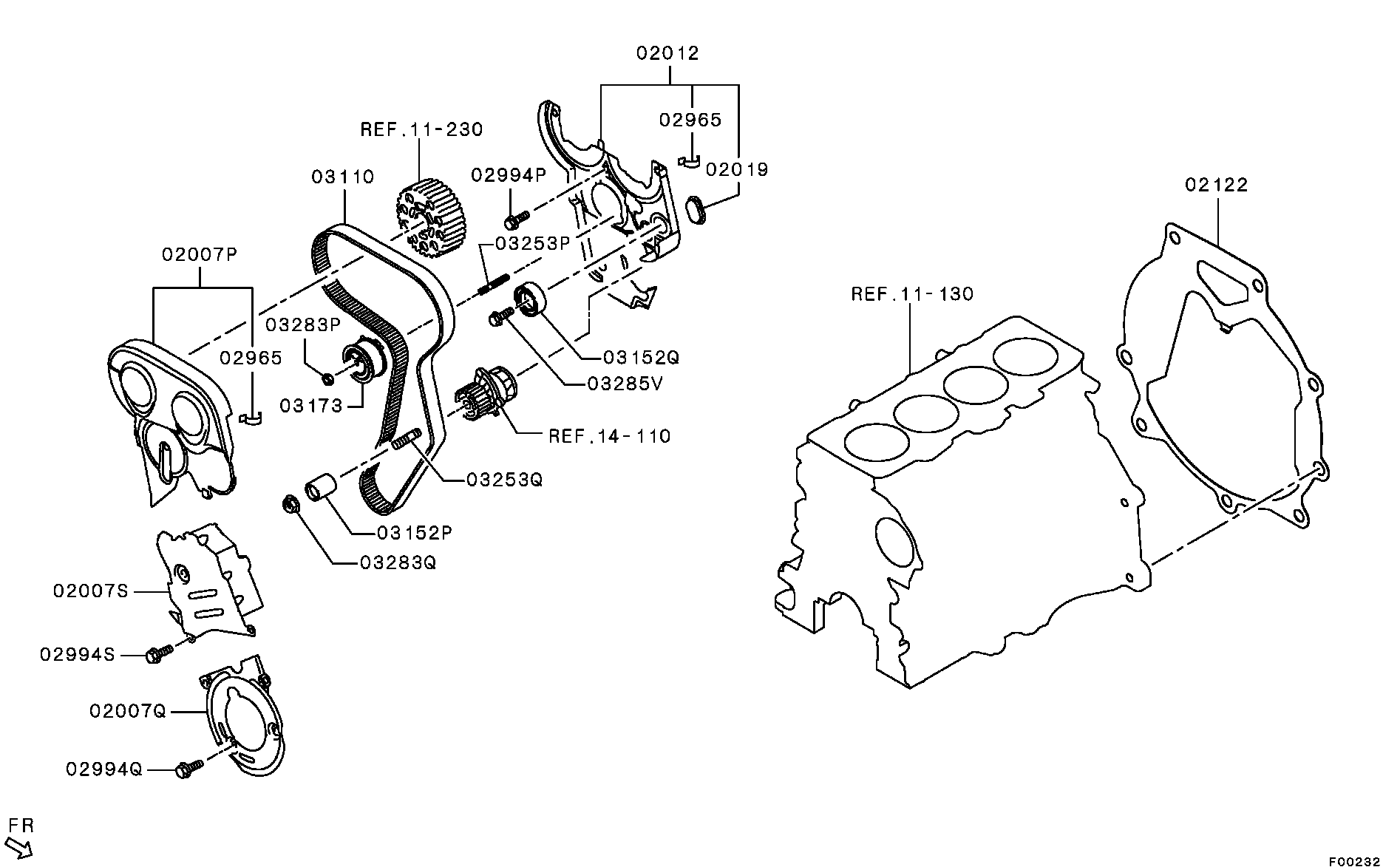 Mitsubishi MN980101 - Spännrulle, tandrem xdelar.se