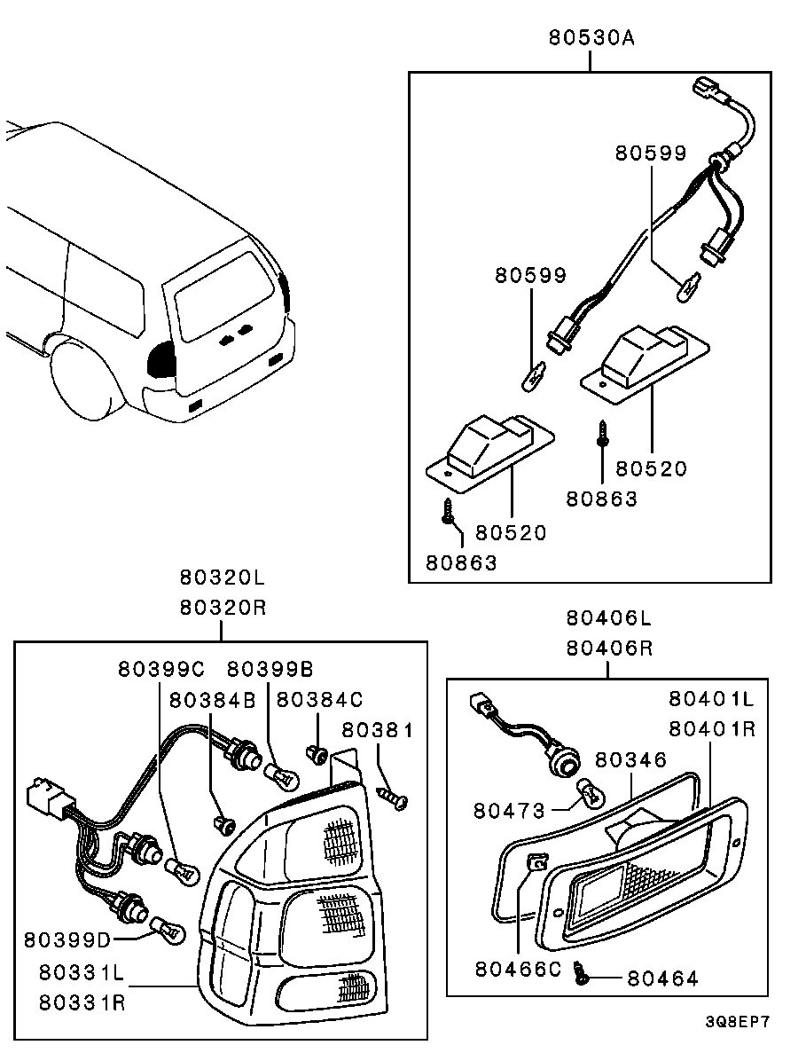 Mitsubishi MS 820046 - Glödlampa, instrumentbelysning xdelar.se