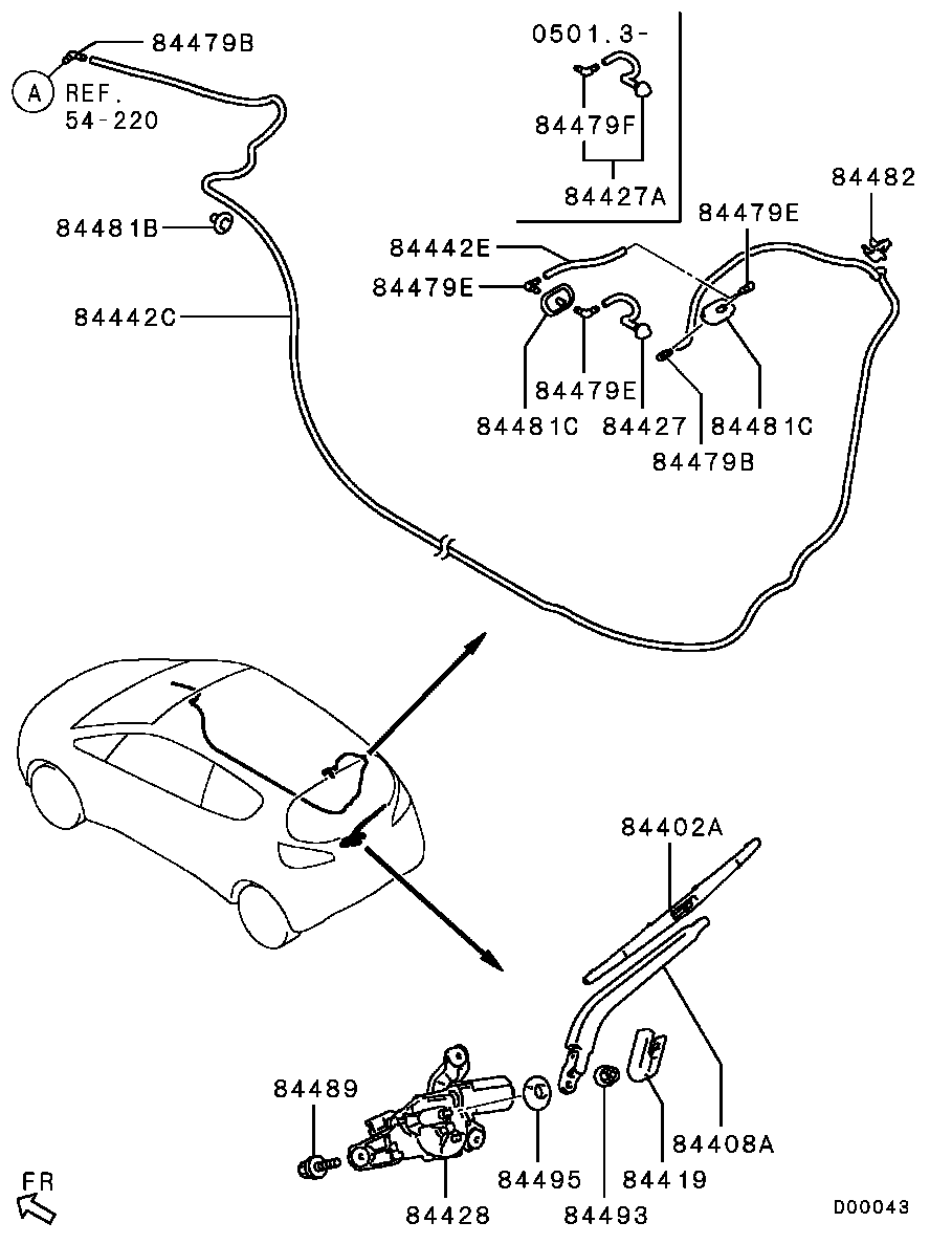 Mitsubishi MN152105 - Torkarblad xdelar.se