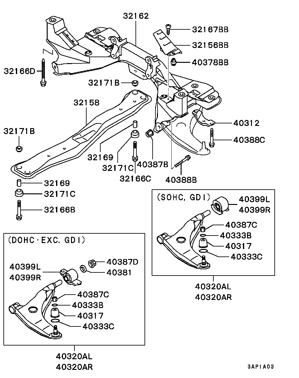 Mitsubishi MR179480 - Länkarm, hjulupphängning xdelar.se