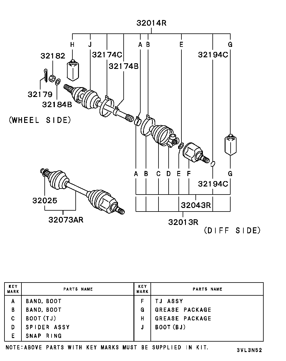 Mitsubishi MB526989 - Bälgar, drivaxel xdelar.se