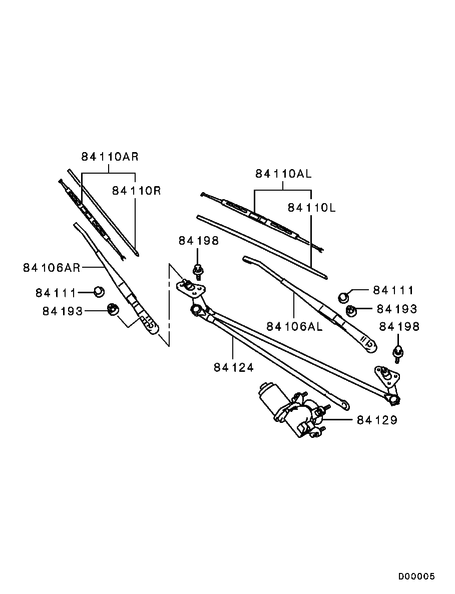 Mitsubishi MR522387 - Torkarblad xdelar.se