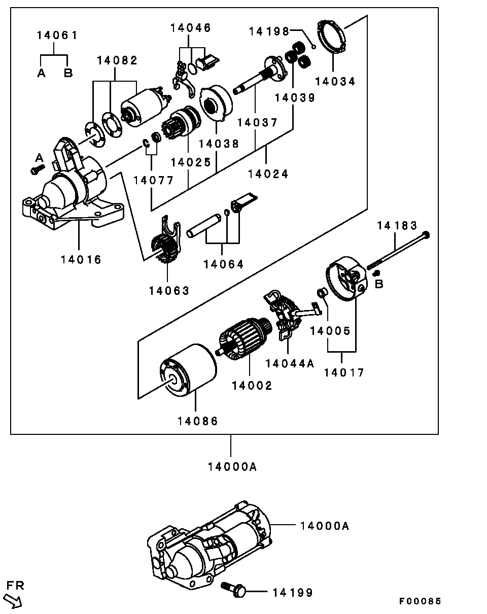 Mitsubishi MD607887 - Startmotor xdelar.se