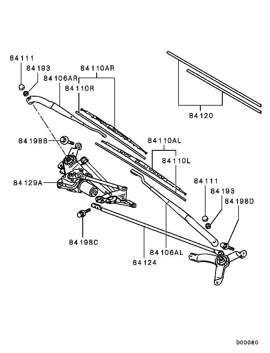 Mitsubishi MN161331 - Torkarblad xdelar.se