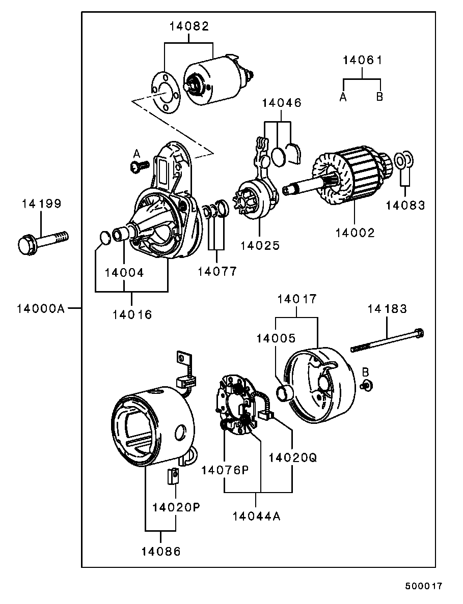 Mitsubishi MD 162838 - Startmotor xdelar.se