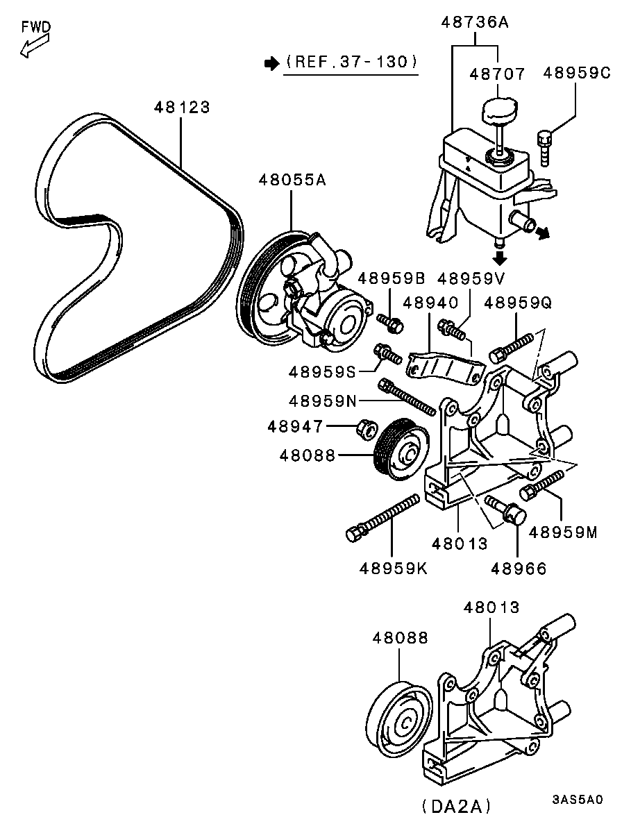 Mitsubishi MD345384 - Flerspårsrem xdelar.se