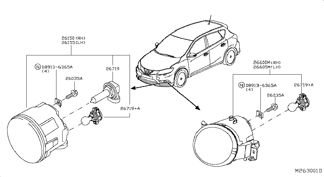 NISSAN 262968990D - Glödlampa, dimstrålkastare xdelar.se