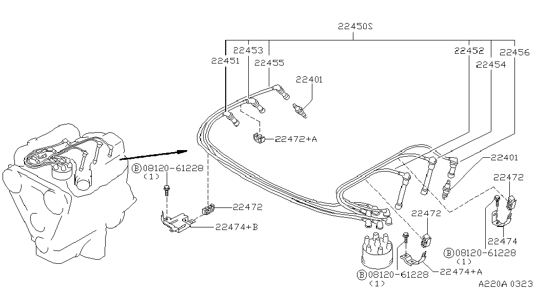 NISSAN 2240185E14 - Tändstift xdelar.se