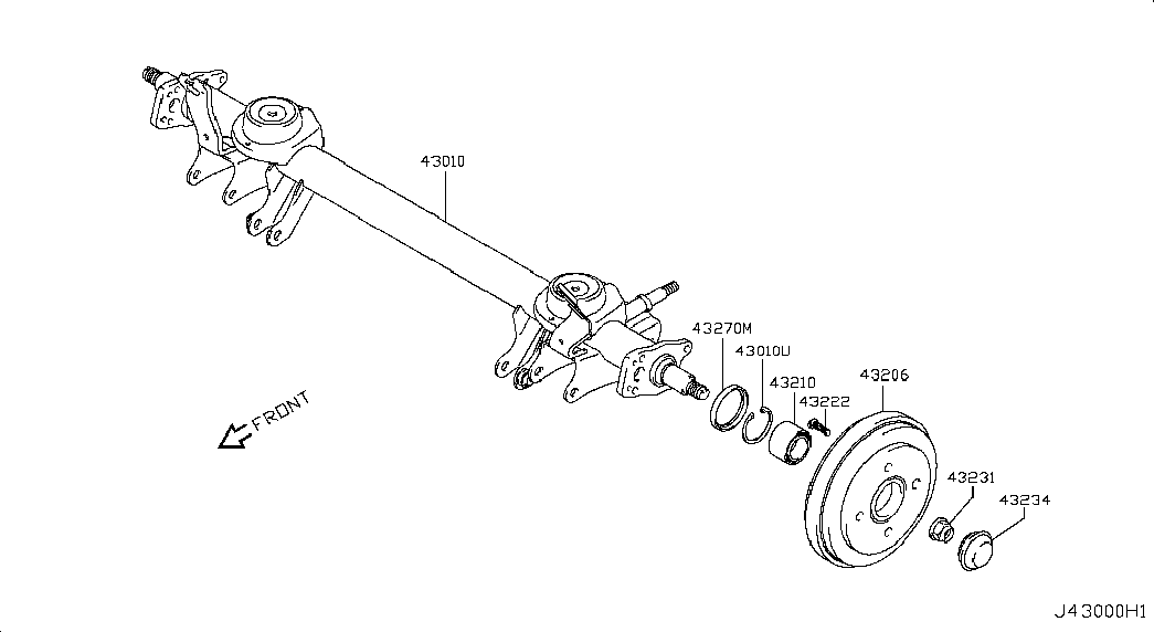 NISSAN 32616-4A00A - Hjullagerssats xdelar.se