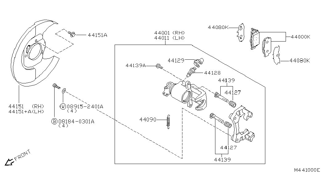 NISSAN 44060-BM426 - Bromsbeläggssats, skivbroms xdelar.se