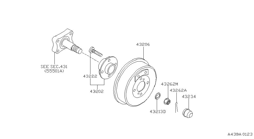 NISSAN 0153100031 - Hjullagerssats xdelar.se