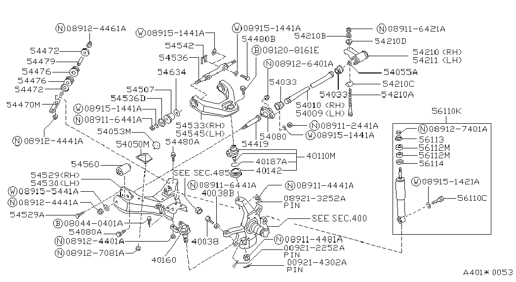 NISSAN 56110-45G25 - Stötdämpare xdelar.se