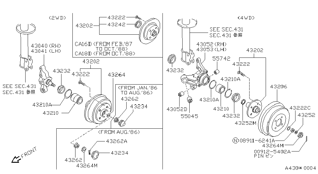 NISSAN 0153100021 - Hjullagerssats xdelar.se