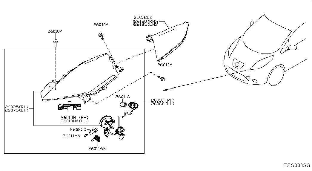 NISSAN 2629489901 - Glödlampa, dimstrålkastare xdelar.se