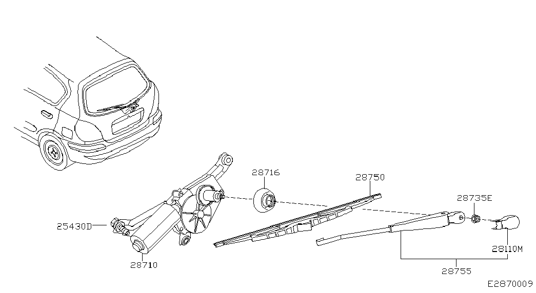 NISSAN 28790-BM410 - Torkarblad xdelar.se