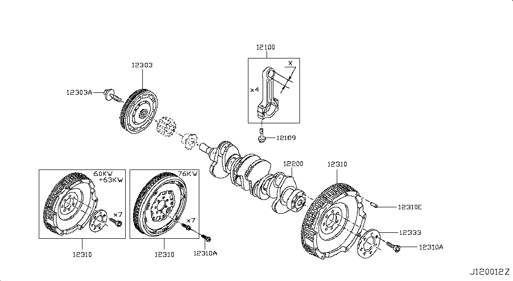 NISSAN 12303-00QBA - Remskiva, vevaxel xdelar.se