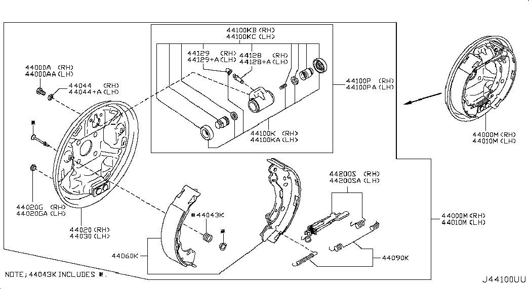 NISSAN 41128-1HD2A - Tillbehörssats, skivbromsbelägg xdelar.se