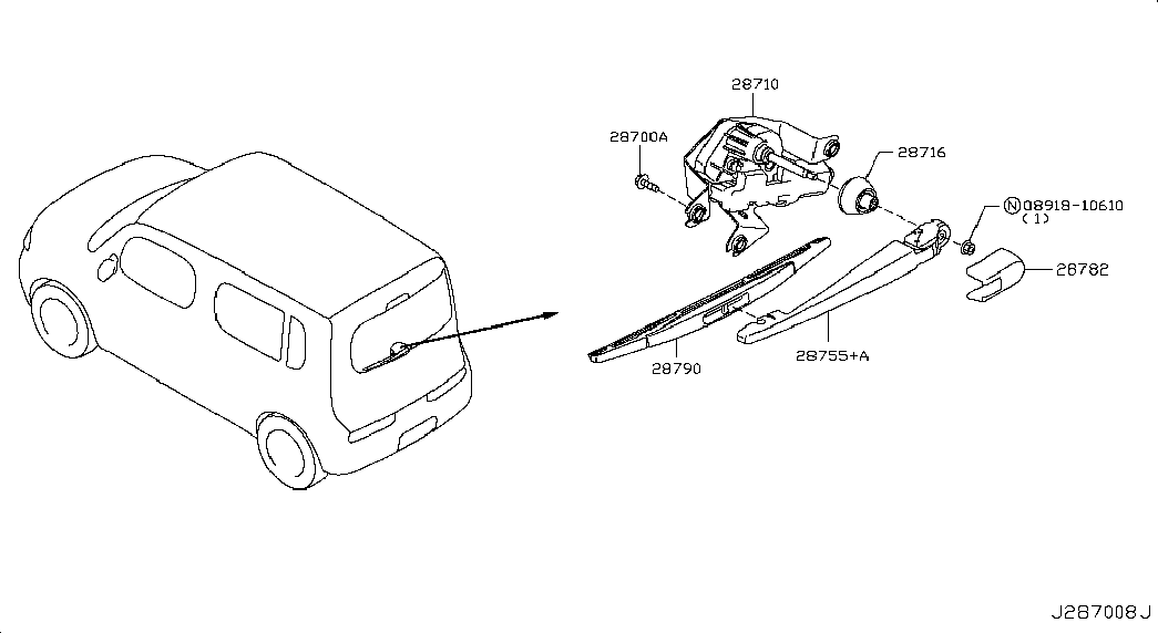 NISSAN 28781-1FA0A - Torkarblad xdelar.se