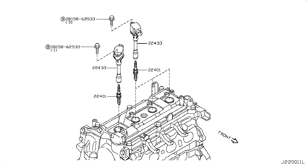 NISSAN 22401 JD01B - Tändstift xdelar.se