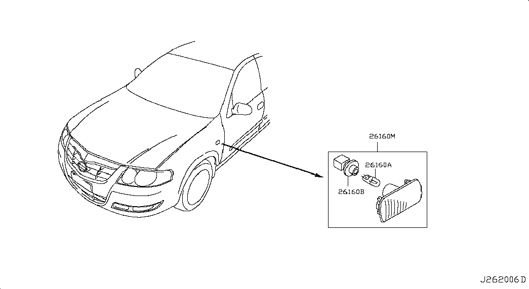 NISSAN 26715-95F0A - Glödlampa, tröskelbelysning xdelar.se