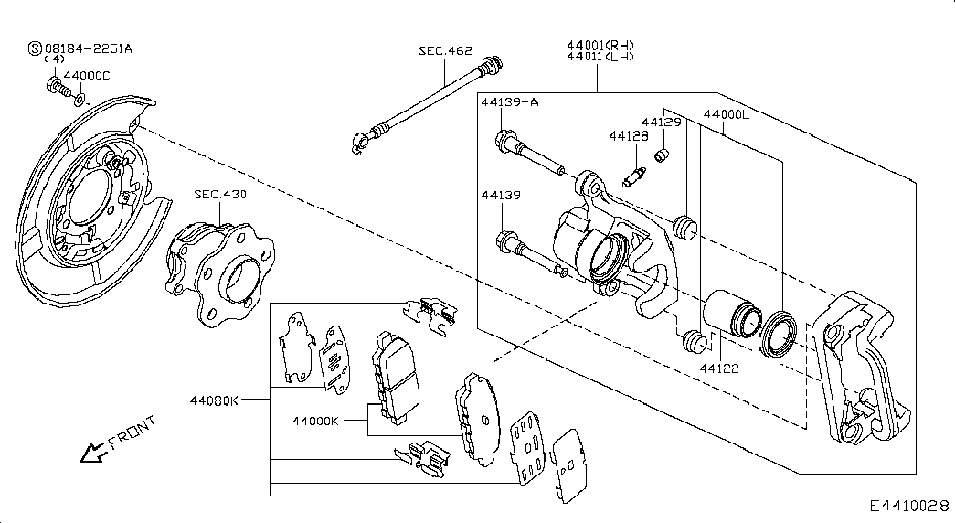 NISSAN D4M60-9N00B - Bromsbeläggssats, skivbroms xdelar.se