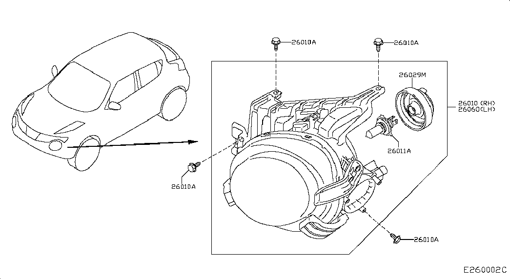 NISSAN 26294-8990D - Glödlampa, dimstrålkastare xdelar.se