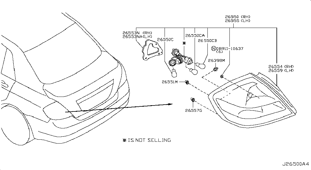 NISSAN 2627189916 - Glödlampa, läslampa xdelar.se