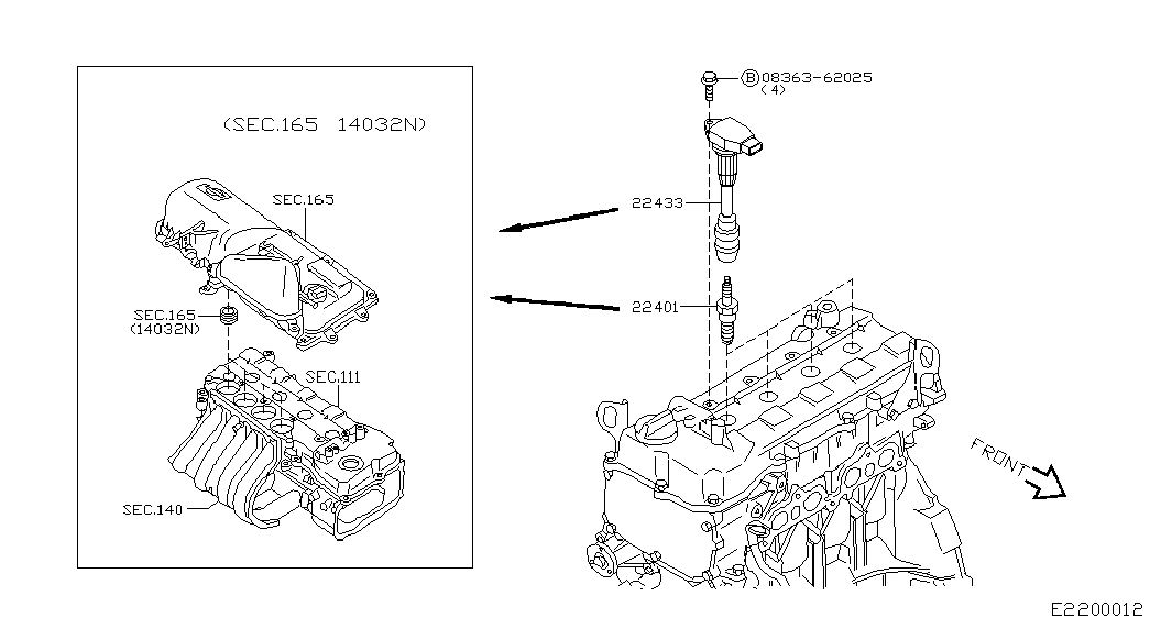 NISSAN 22401-8H314 - Tändstift xdelar.se